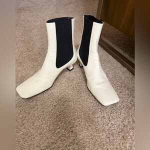 Proenza Schouler White and Black Heeled Boots